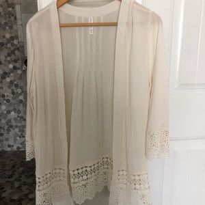 . Lace on sleeves and on bottom